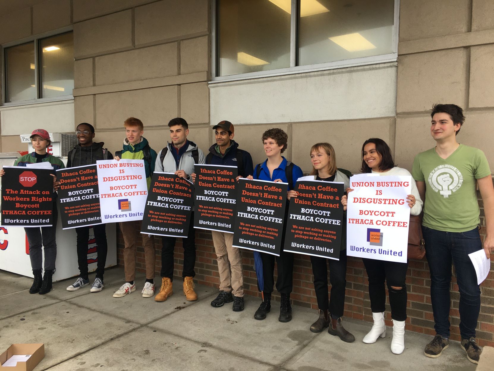 Ithaca Coffee Company protest